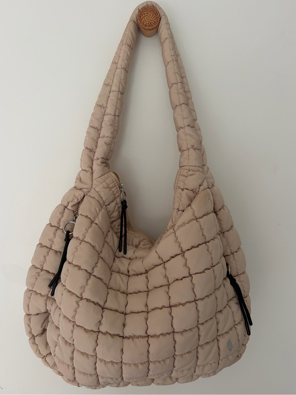 FP Movement Quilted Carryall Bag in Beige